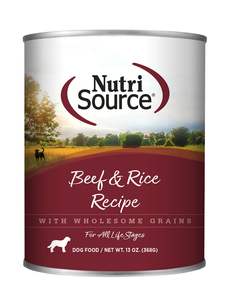 Nutri Source Tuffy'S Pet Food 131300 Tuffy Nutrisource 12-Pack Chicken And Rice Canned Food For Dogs, 13-Ounce