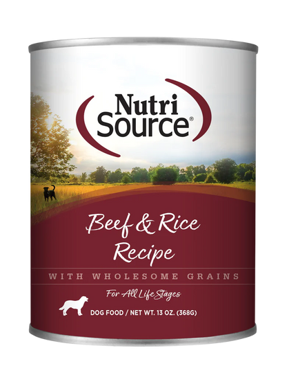 Nutri Source Tuffy'S Pet Food 131300 Tuffy Nutrisource 12-Pack Chicken And Rice Canned Food For Dogs, 13-Ounce