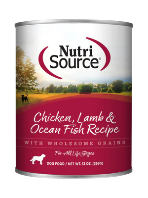 Nutri Source Tuffy'S Pet Food 131300 Tuffy Nutrisource 12-Pack Chicken And Rice Canned Food For Dogs, 13-Ounce