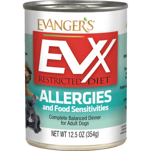 Evanger's EVx Restricted Diet Digestion Bland Diet Wet Dog Food -12.5oz pack of 12