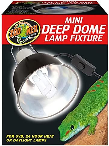 Mini Deep Dome Reptile Light Fixture - 100w Maximum - includes Attached Pro-Tip Guide