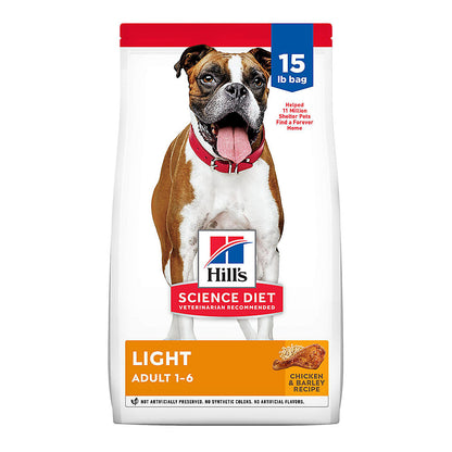 Hill's® Science Diet® Light Adult Dry Dog Food - Chicken Meal & Barley 15lb