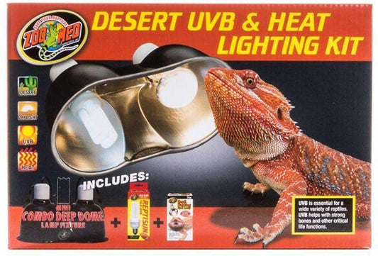 Zoo Med Desert UVB & Heat Lighting Dual Kit