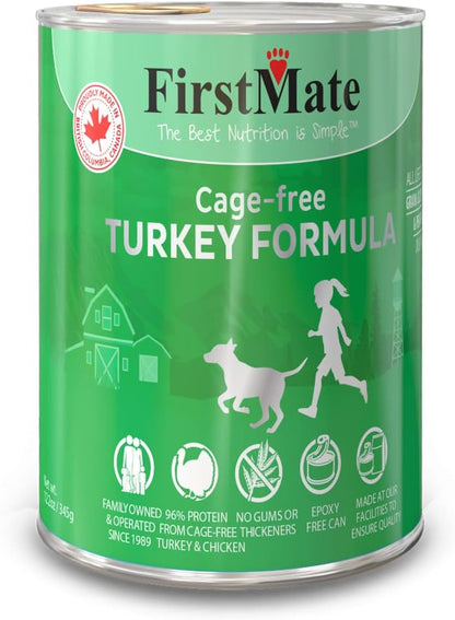 Firstmate Chicken & Rice Formula Cage-Free Canned Dog Food, 12.2-oz can, case of 12