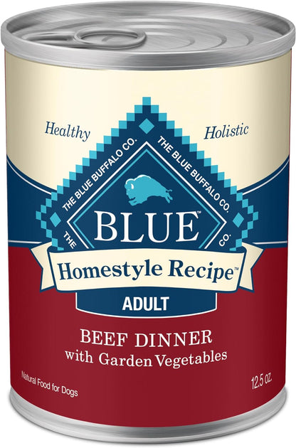 Blue Buffalo Homestyle Recipe Chicken Dinner with Garden Vegetables & Brown Rice Canned Dog Food, 12.5oz