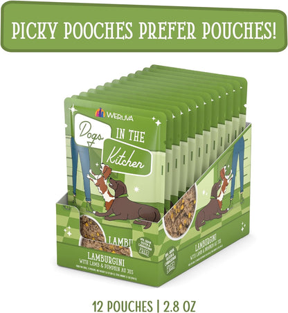 Weruva Dogs in The Kitchen, Fowl Ball with Chicken Breast & Turkey Au Jus Dog Food, 2.8oz Pouch (Pack of 12)