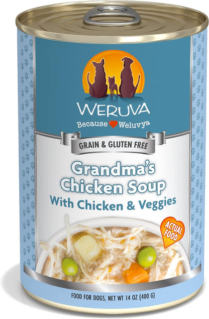 Weruva Wok the Dog with Chicken, Beef & Pumpkin in Gravy Grain-Free Canned Dog Food 14oz case of 12