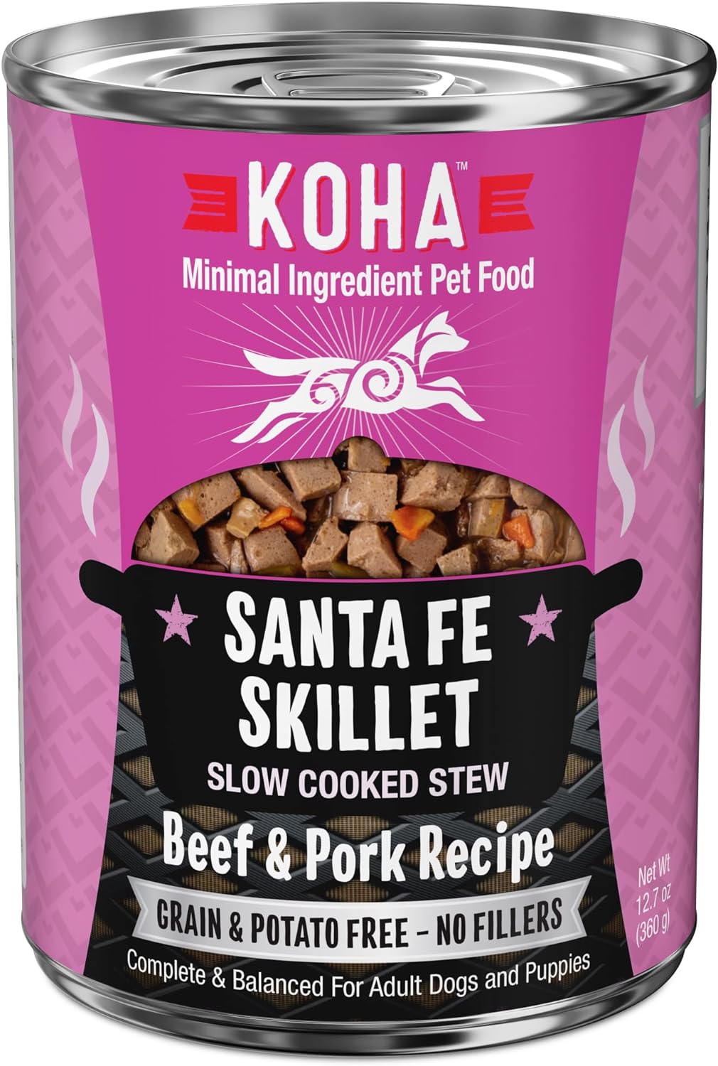 KOHA Lone Star Brisket Stew for Dogs with Beef, High Protein Wet Dog Food, 12.7oz Cans (Case of 12)