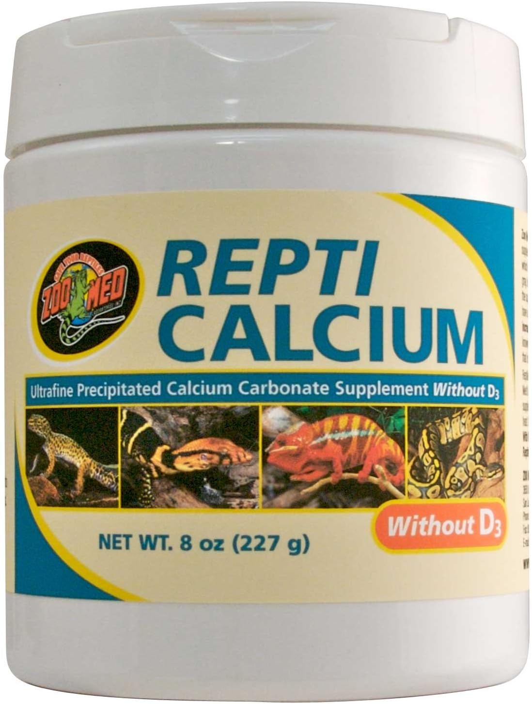 Zoo Med Reptile Calcium without Vitamin D3, 8-Ounce