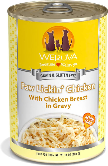 Weruva Wok the Dog with Chicken, Beef & Pumpkin in Gravy Grain-Free Canned Dog Food 14oz case of 12