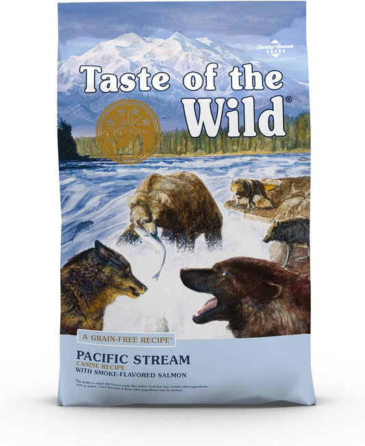 Taste of the Wild Pacific Stream Grain-Free Dry Dog Food with Smoke-Flavored Salmon 28lbs