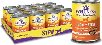 Wellness Ninety-Five Percent Beef Grain-Free Canned Dog Food Topper, 13.2 oz pack of 12