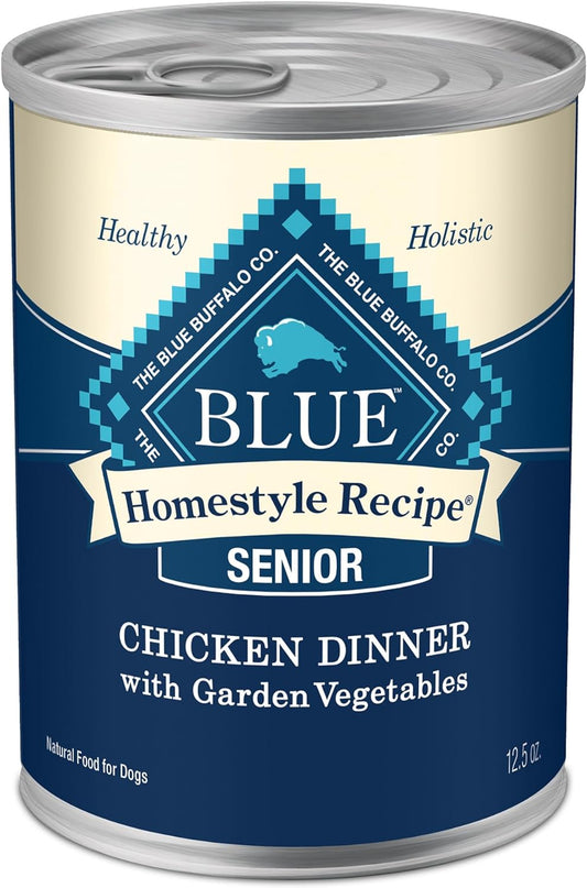 Blue Buffalo Homestyle Recipe Chicken Dinner with Garden Vegetables & Brown Rice Canned Dog Food, 12.5oz