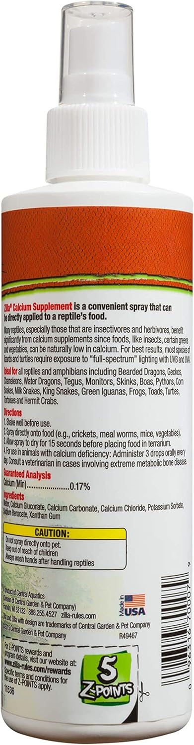 Zilla Calcium Supplement Spray 8 oz.