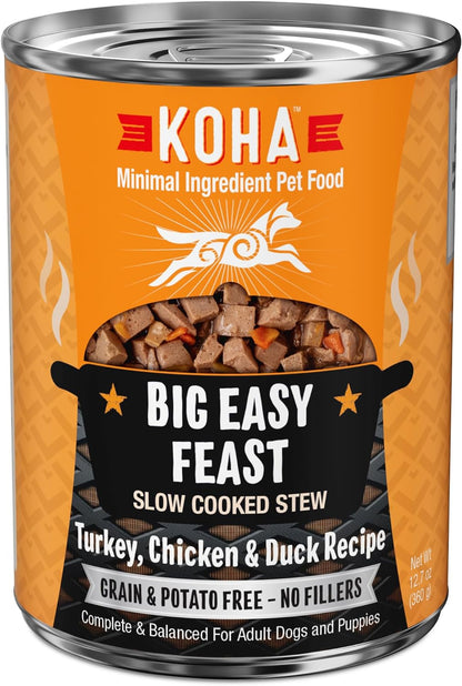 KOHA Lone Star Brisket Stew for Dogs with Beef, High Protein Wet Dog Food, 12.7oz Cans (Case of 12)