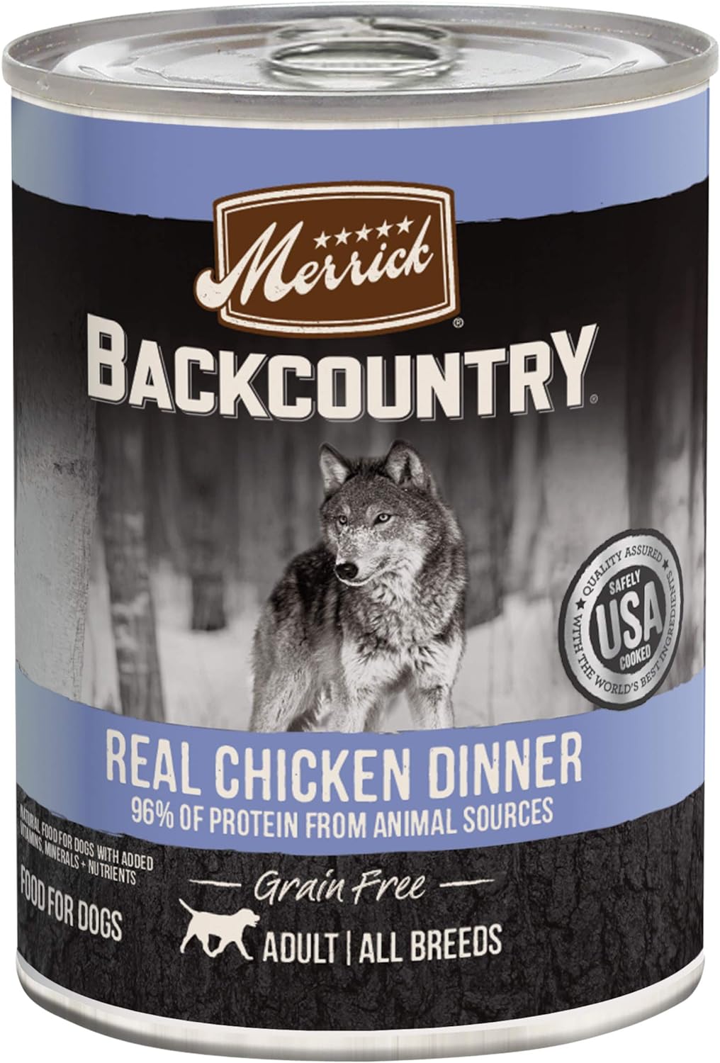 Merrick Backcountry Grain-Free 96% Real Beef Dinner Recipe Canned Dog Food- 12.7oz- 12 pack