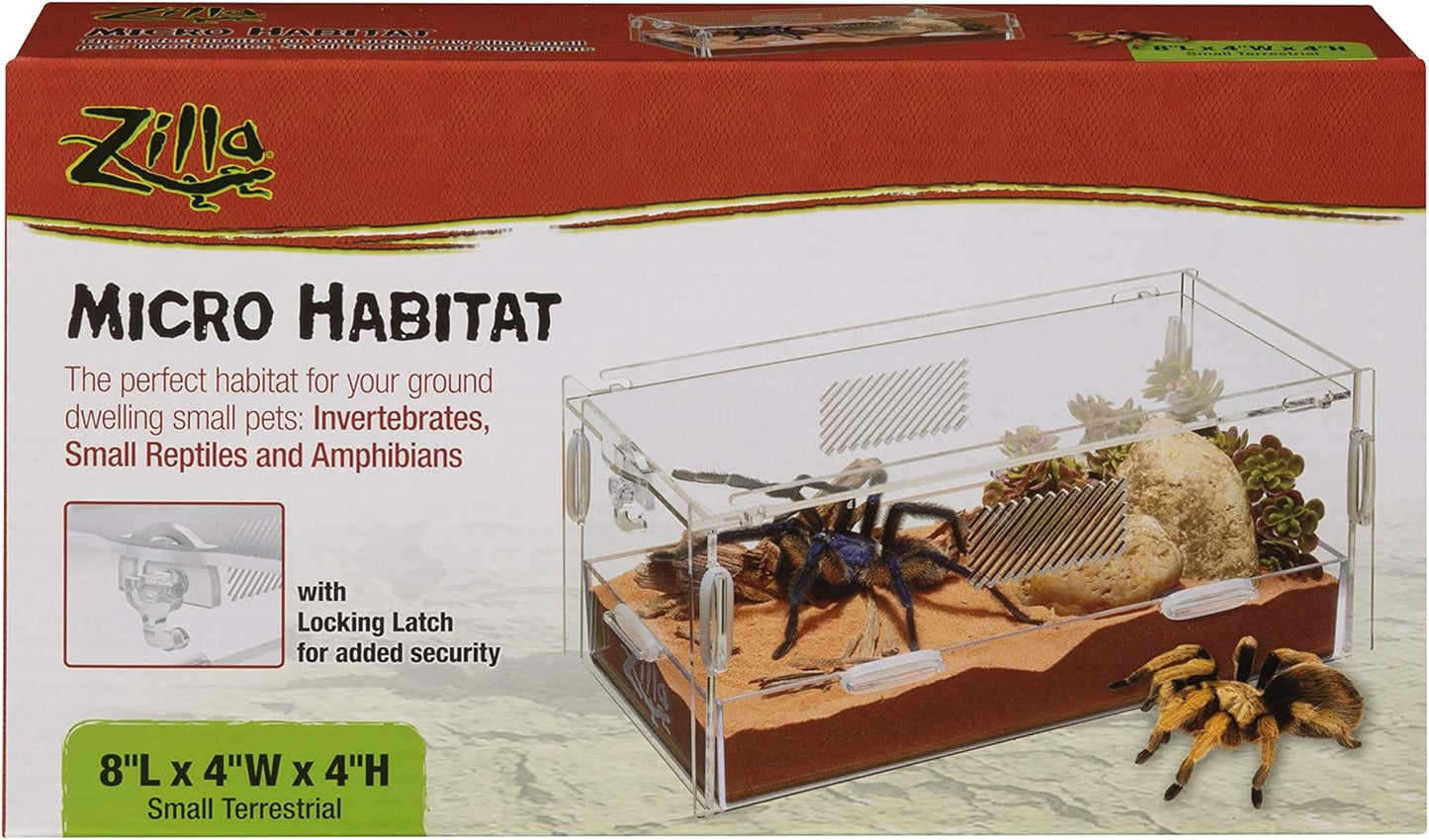 Zilla Micro Habitat Terrariums with Locking Latch Terrestrial, Small