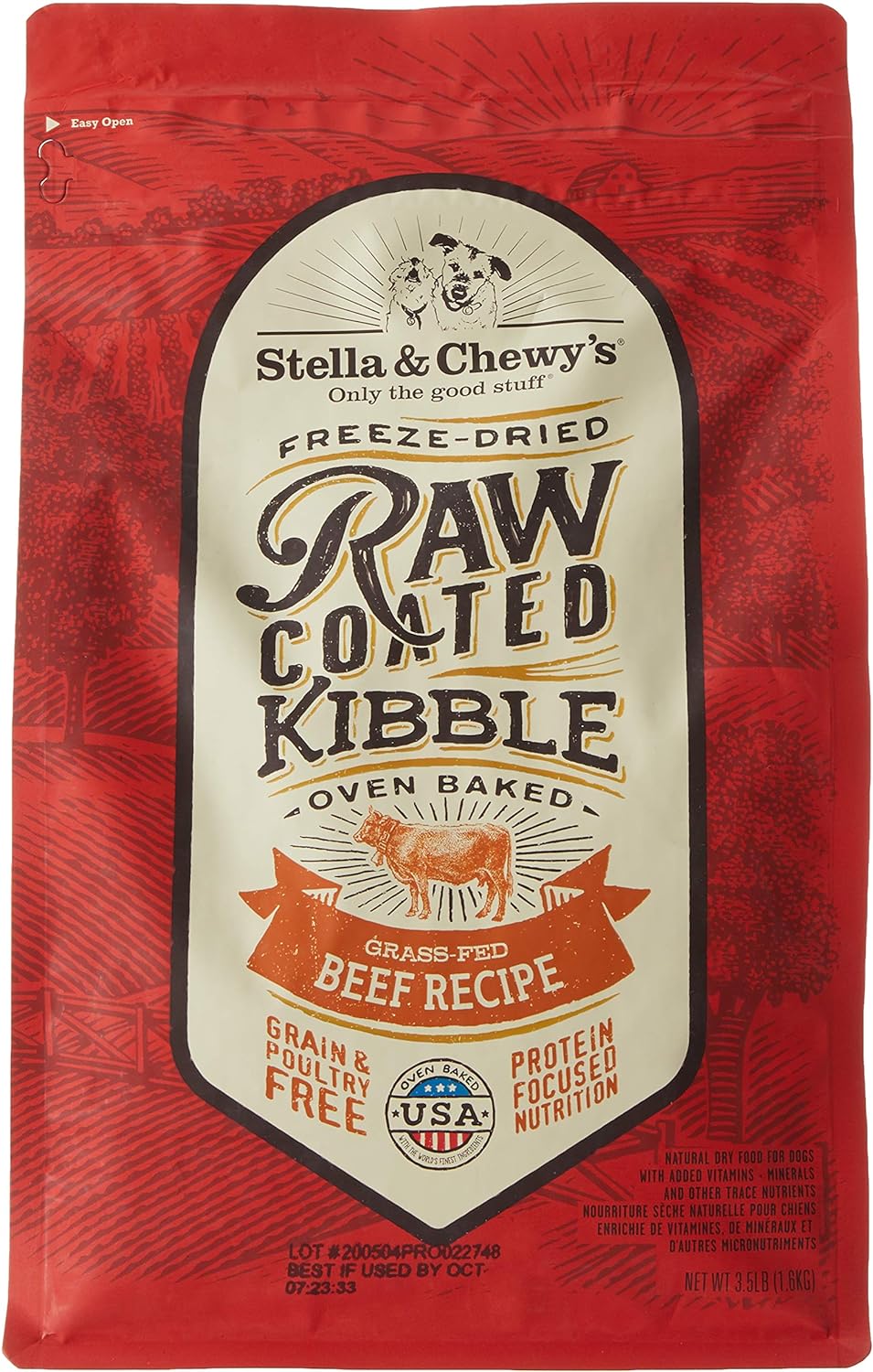 Stella & Chewy's Raw Coated Beef 10lb Dry Dog Food