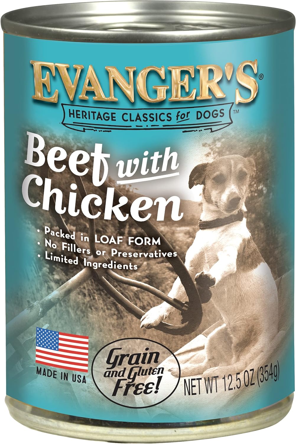 Evanger's Classic Recipes Beef with Chicken & Liver Grain-Free Canned Dog Food, 12.5-oz, case of 12