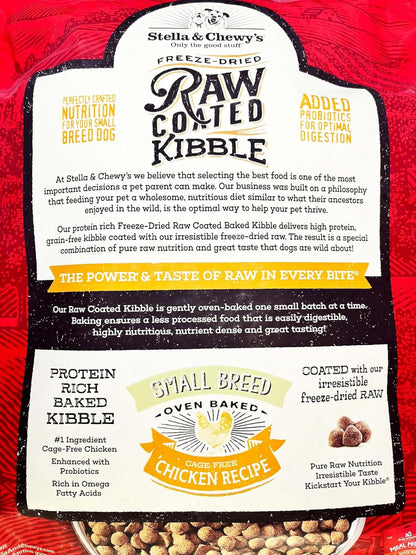 Stella & Chewy's Raw Coated Small Breed Chicken Recipe Dog Food 3.5lb