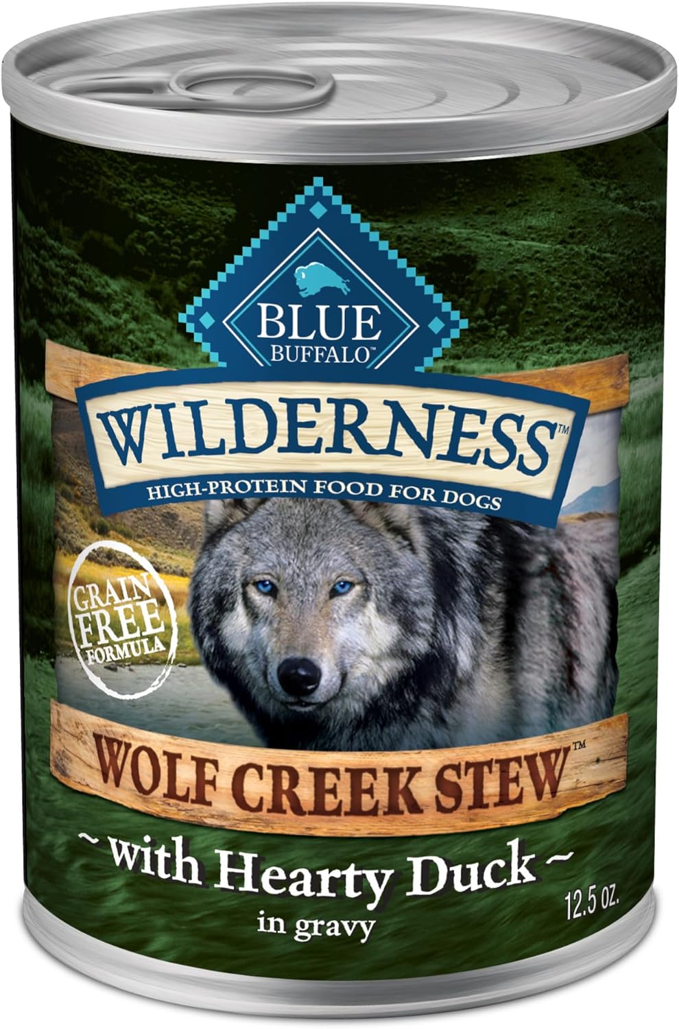 Blue Buffalo Wilderness Rocky Mountain Recipe Senior High-Protein & Grain-Free Red Meat Recipe Wet Dog Food, 12.5oz pack of 12