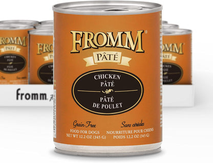 Fromm Chicken Pate Dog Food - Premium Wet Dog Food - Chicken Recipe - 12.2oz Case of 12 Cans