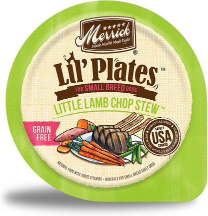 Merrick Lil’ Plates Grain Free Natural Wet Dog Food For Small Breed Puppies, Pint-Sized Puppy Plate In Gravy - (Pack of 12) 3.5 oz. Tubs