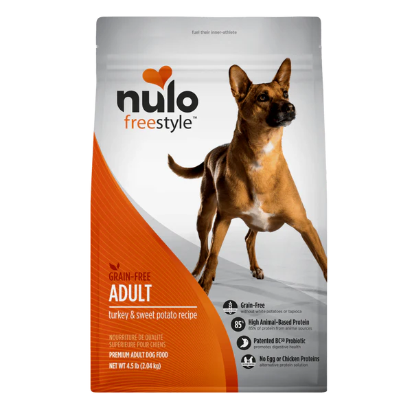 Nulo Adult Grain Free Dog Food: All Natural Dry Pet Food For Large And Small Breed Dogs (Turkey, 4.5Lb)