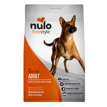 Nulo Adult Grain Free Dog Food: All Natural Dry Pet Food For Large And Small Breed Dogs (Turkey, 4.5Lb)